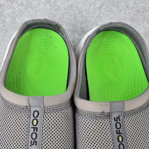 OOFOS OOcoozie Mens Size 12.5 Sport Mule Gray White Slip On Shoes Mesh Comfort main image 13
